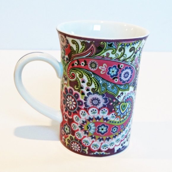 Vera Bradley Very Berry Paisley Mug / Coffee Cup / Tea/ Ceramic - Picture 1 of 6